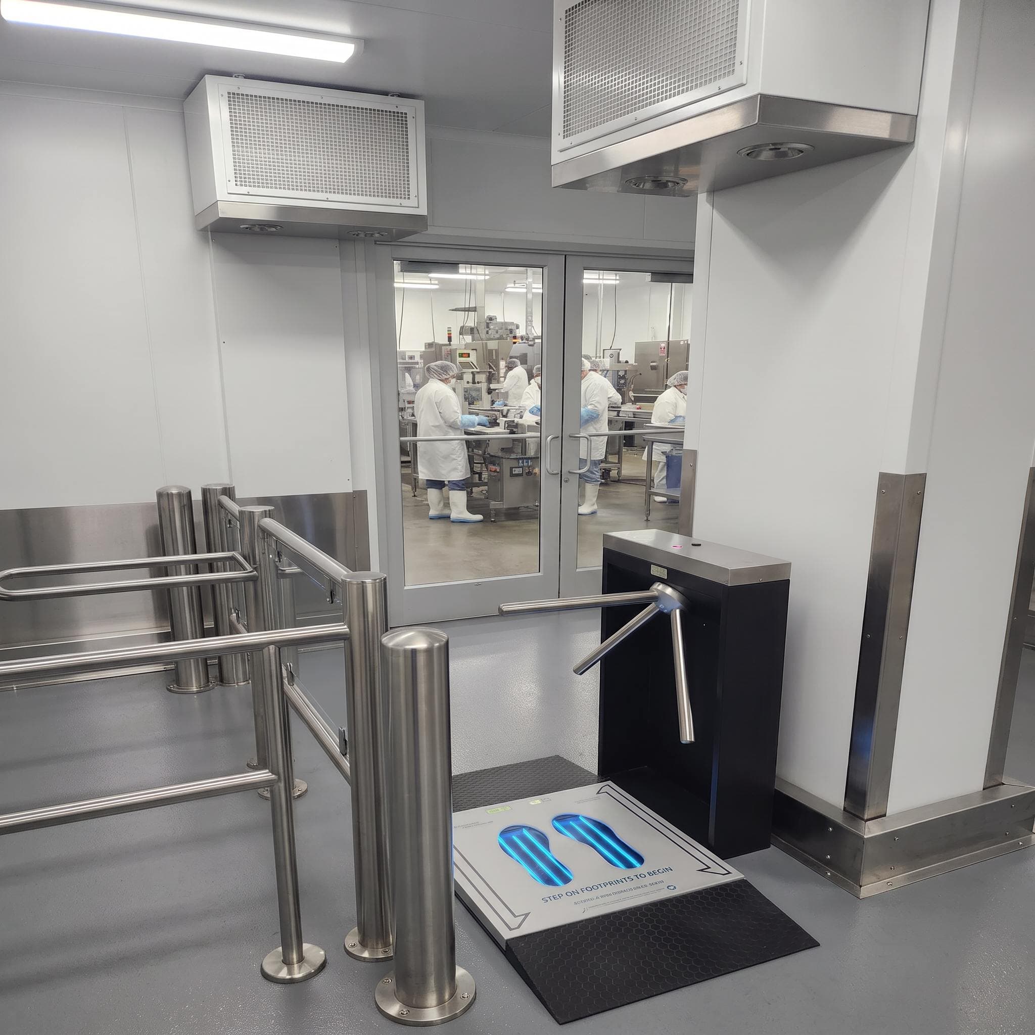 UVZone Shoe Sanitizing Station positioned at an appropriate facility entry or controlled transition point.