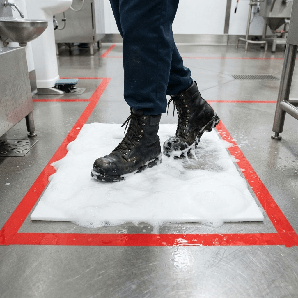 Foam & Powder Chemicals in a food processing facility