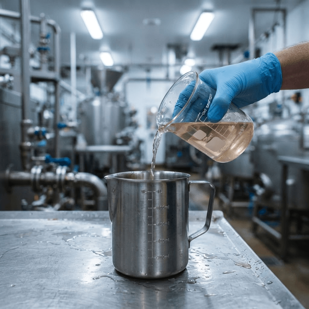 Liquid Chemicals in a food processing facility